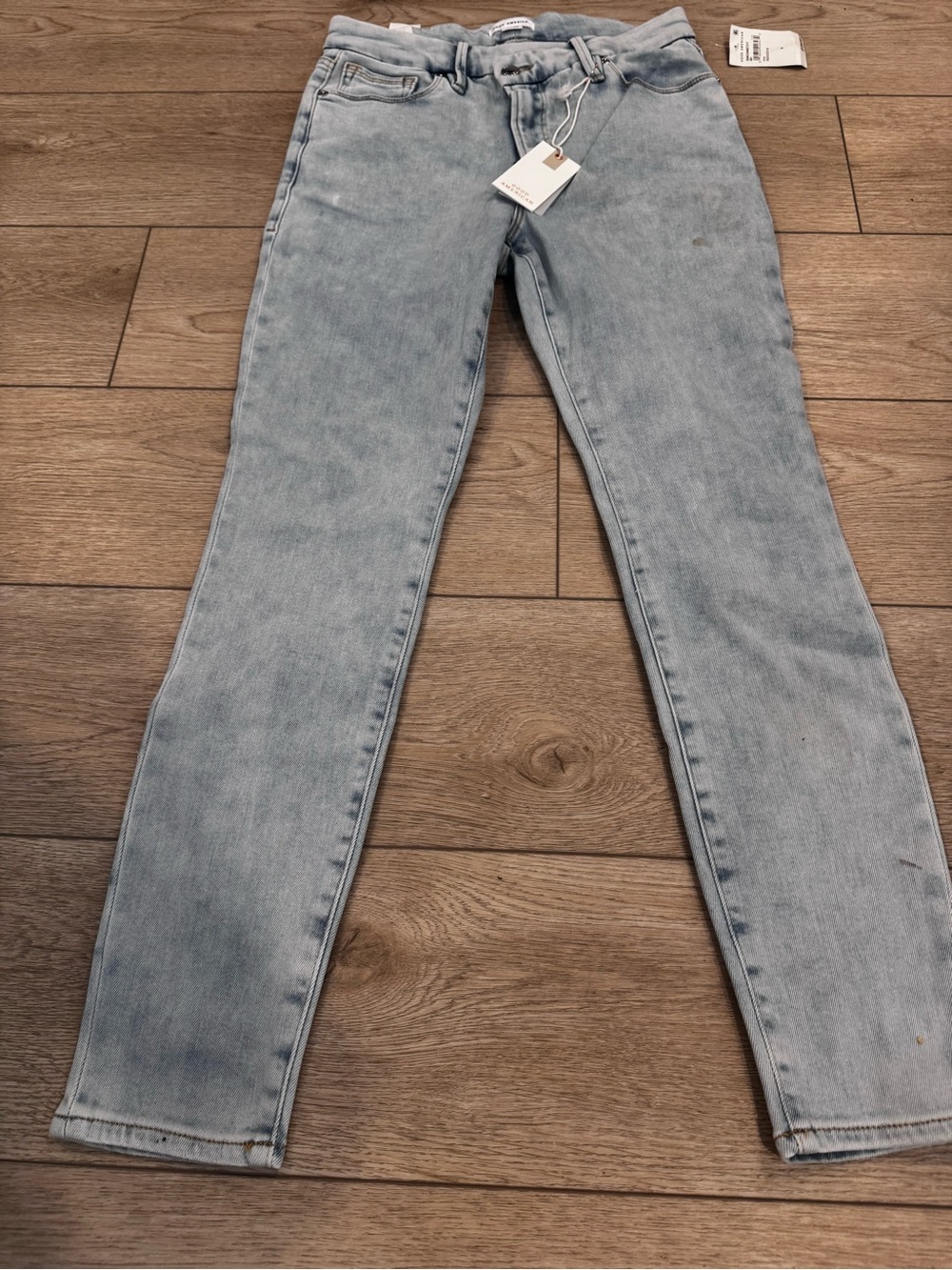 Good American Light Wash Skinny Jeans